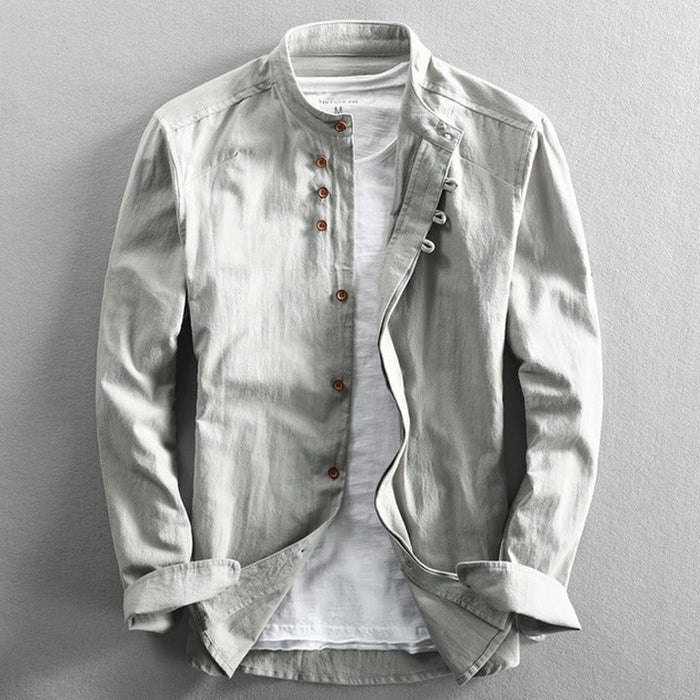 Levoire | Chemise En Lin Slim Gris clair