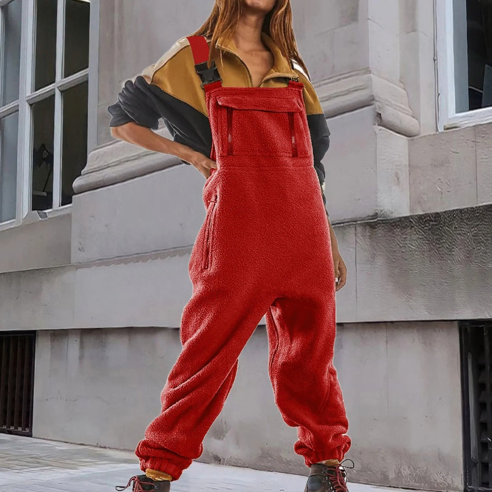 Levoire | Combinaison Ajustable En Polaire Rouge