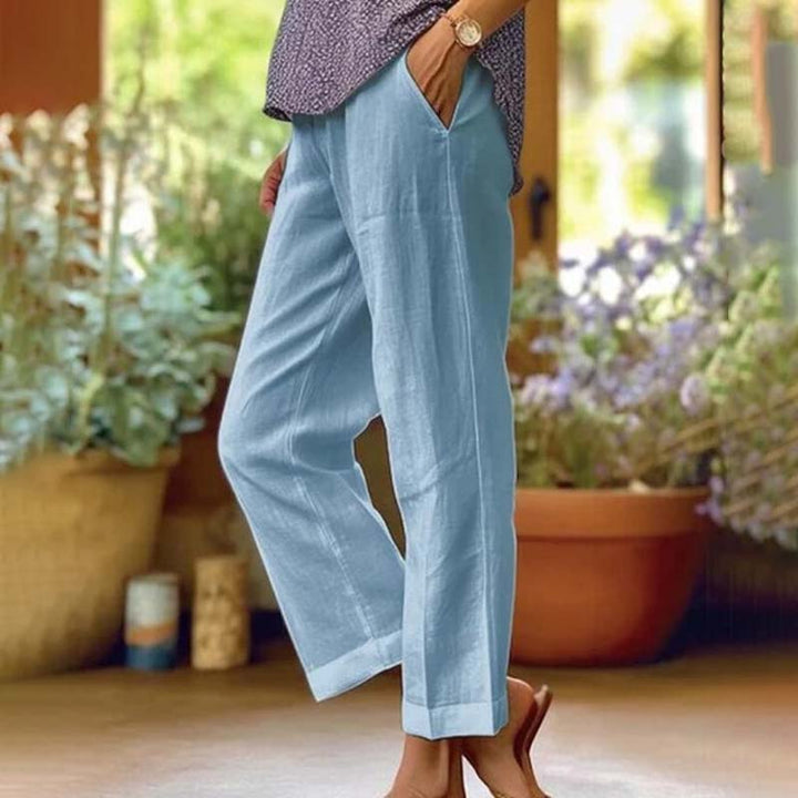 Levoire | Pantalon Droit Décontracté Bleu Ciel