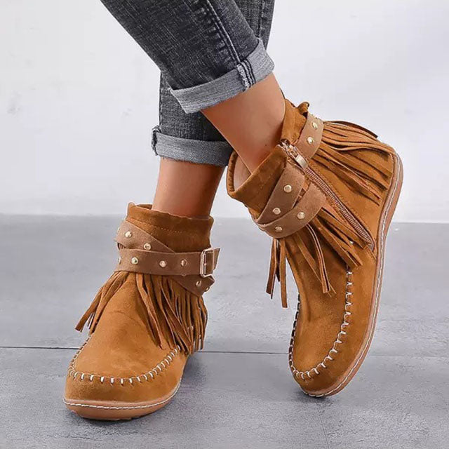 Levoire | Bottines Amusantes Avec Boucle Et Franges Pour Femmes