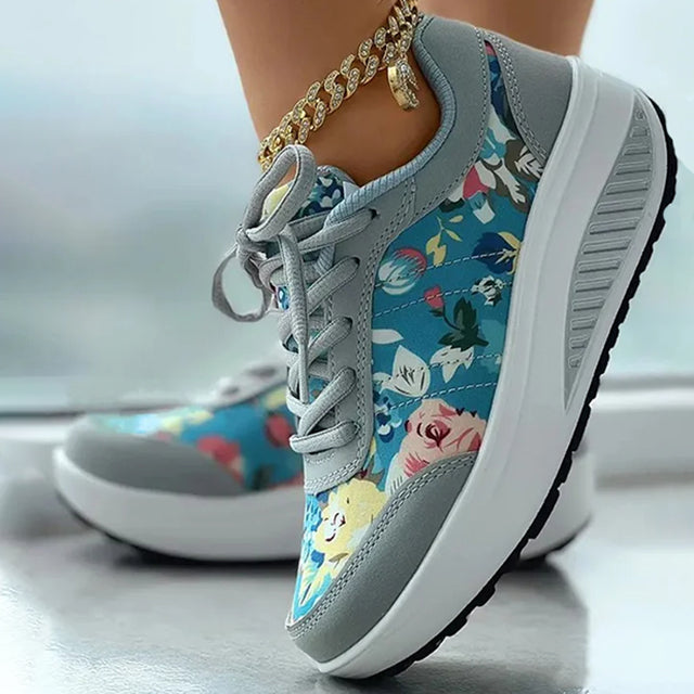 Levoire | Baskets À Plateforme Luxueuses Avec Motifs Floraux Pour Femmes