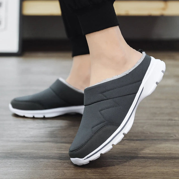 Levoire | Chaussons Doux Antidérapants avec Doublure en Feutre gris foncé