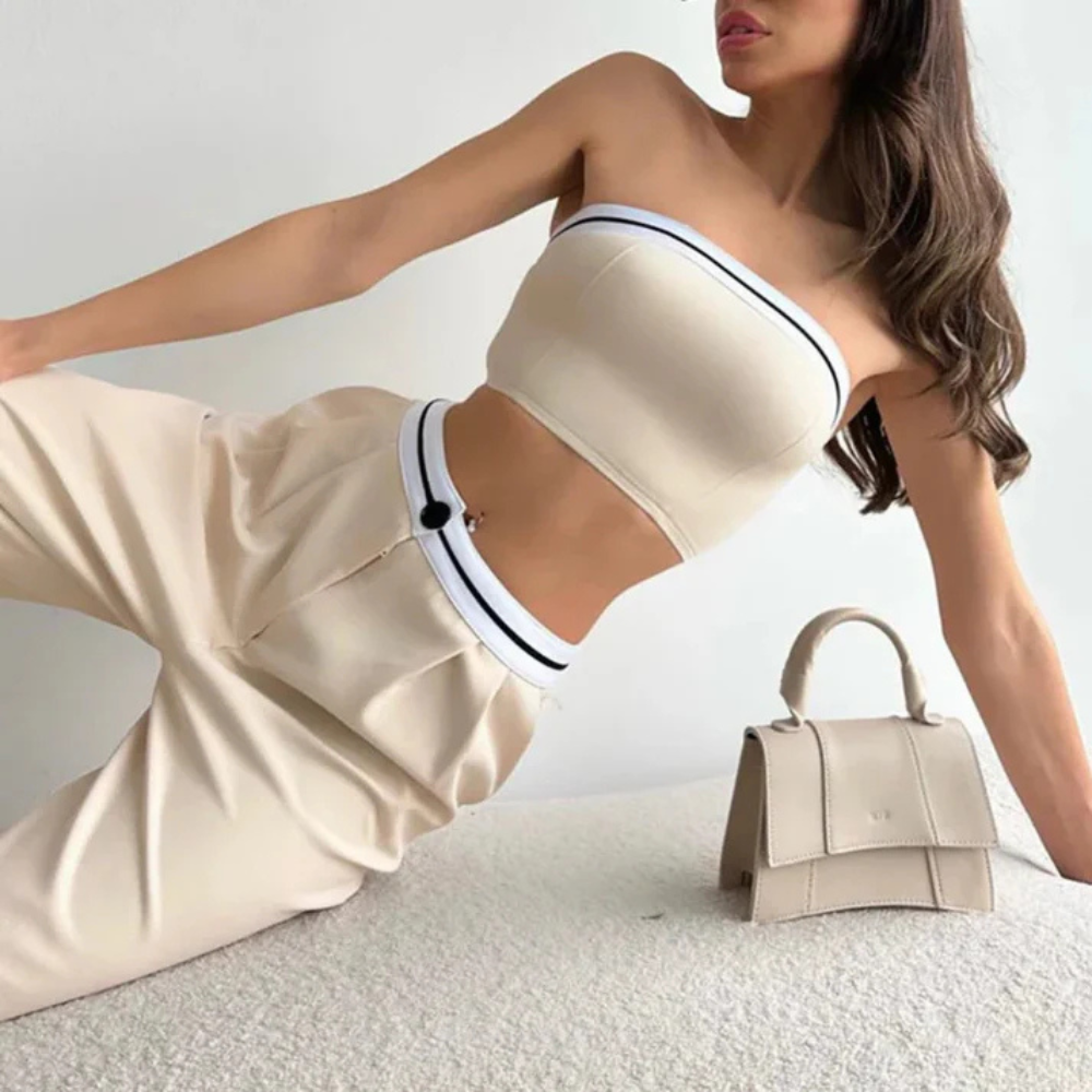 Levoire | Ensemble Élégant Deux Pièces Beige