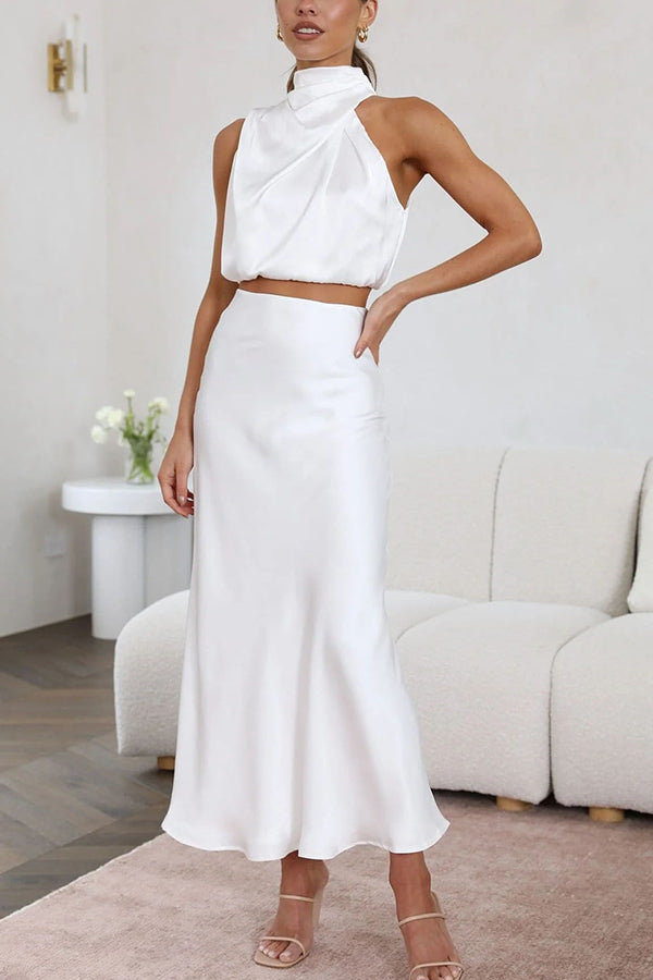 Levoire | ensembles de robe en satin deux pièces