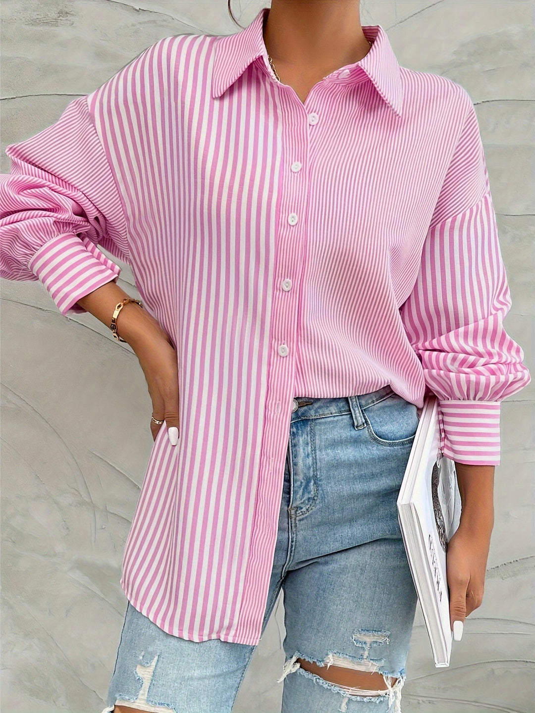 Levoire | Élégante Chemise Femme À Boutons Couleur rose