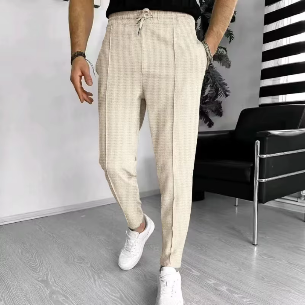 Levoire | Pantalons Chinos Élégants Pour Hommes Avec Une Taille Confortable Beige