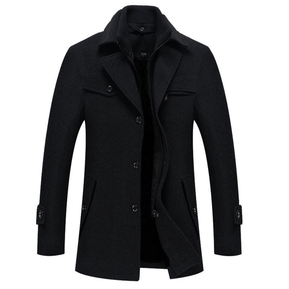 Levoire | Veste Dain Élegante Pour Hommes Noir