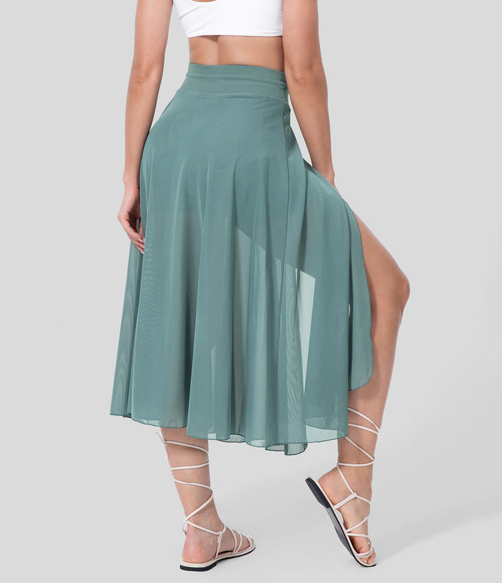 Levoire | Jupe Midi 2-En-1 Taille Haute