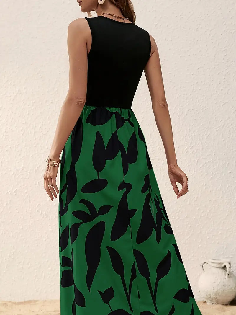 Levoire | Robe Maxi Sans Manches Avec Imprimé Géométrique