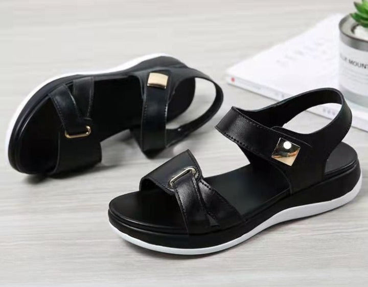 Levoire | Sandales Confortables Pour Orteils Larges Noir