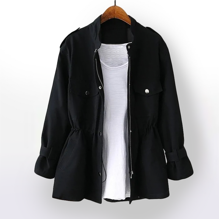 Levoire | Manteau Trench Cargo Pour Femmes Perle noire
