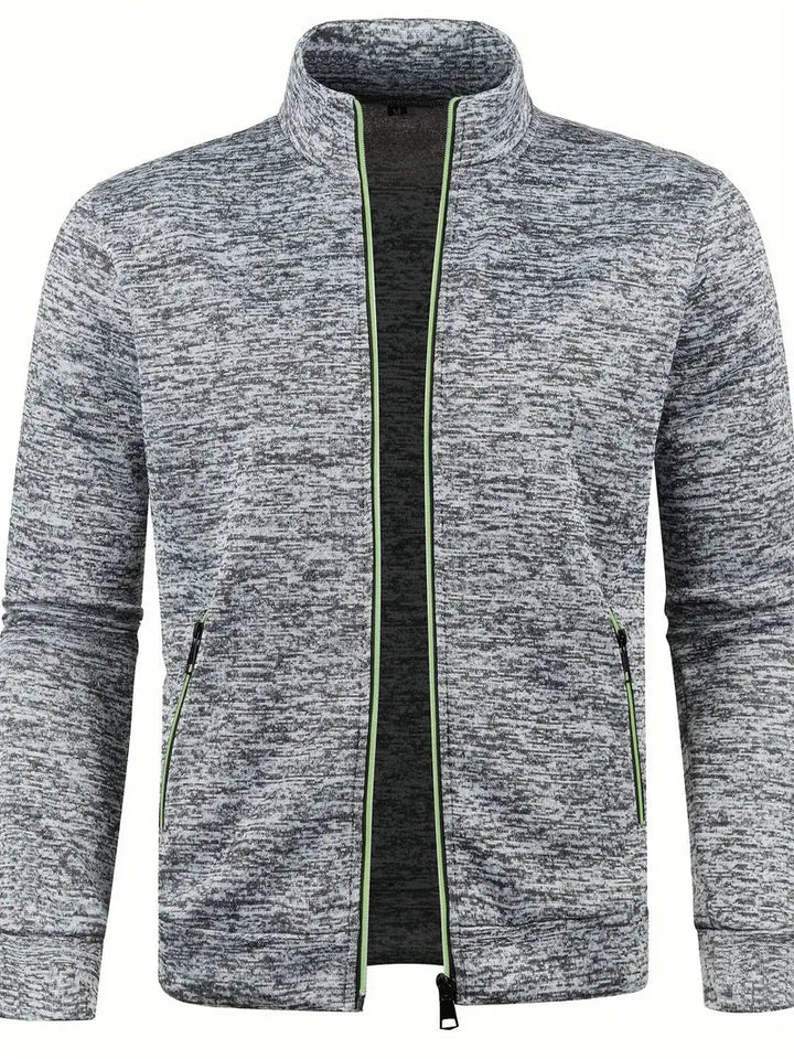 Levoire | Veste Slim Fit À Manches Longues Avec Fermeture Éclair Gris