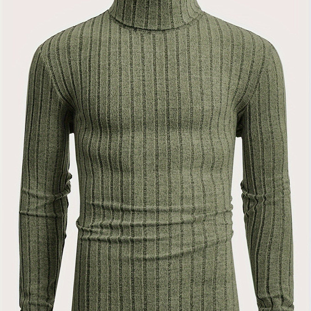 Levoire | Pull En Tricot Rayé Avec Col Pour Hommes