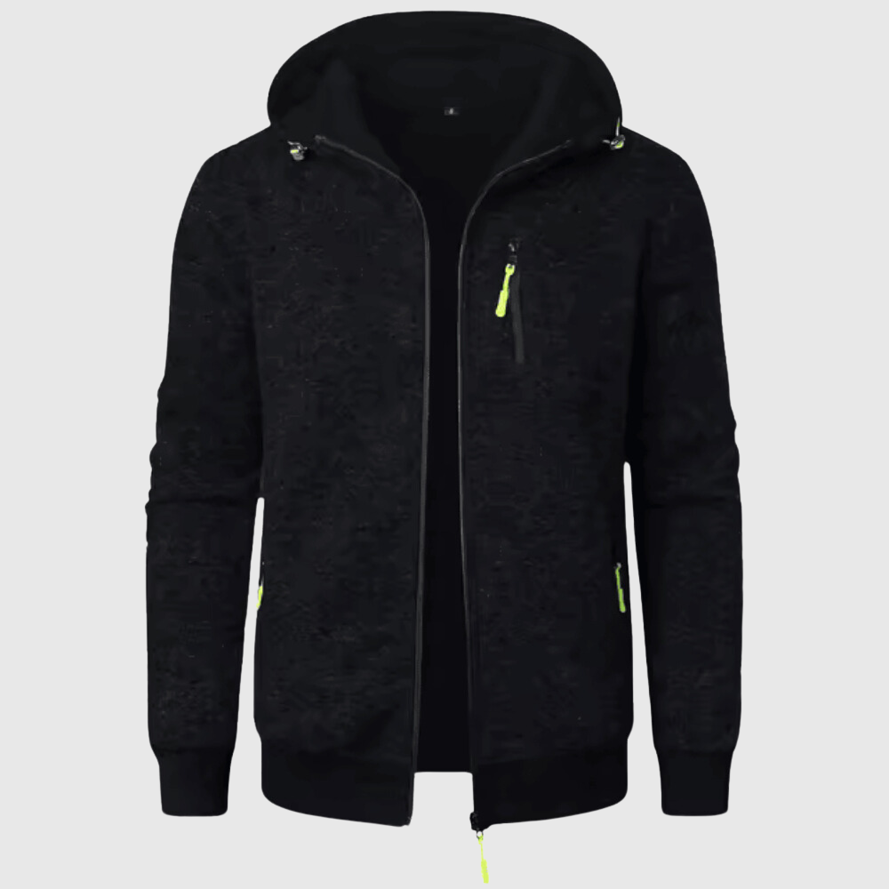 Levoire | Veste En Polaire Pour Hommes Avec Fonctionnalité Sportive Noir