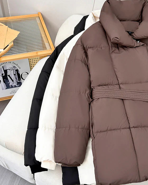 Levoire | Veste Matelassée Avec Revers Dans Une Couleur Simple