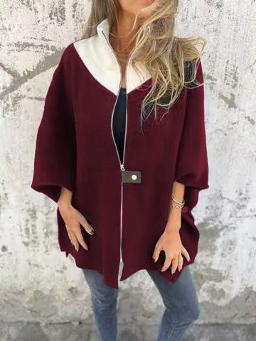 Levoire | Veste De Loisirs Avec Col Montant Et Fermeture Éclair Rot