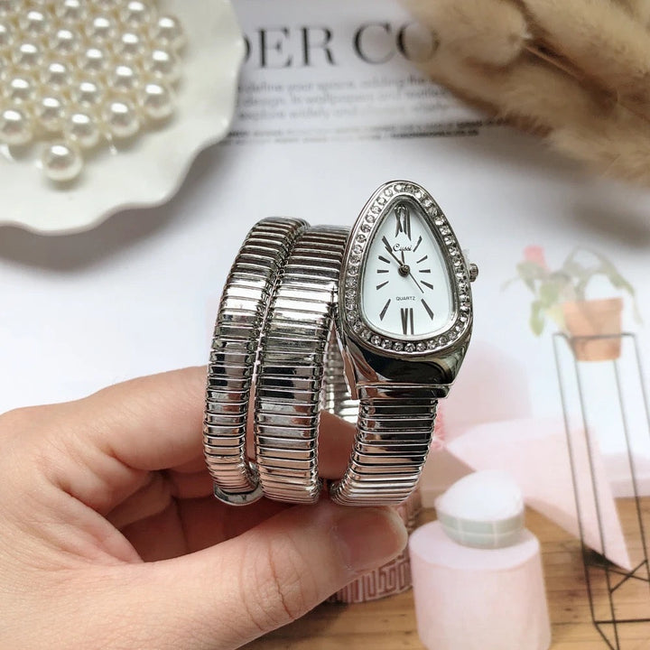 Levoire | Montre Bracelet Enroulée En Or Luxueux Argent blanc