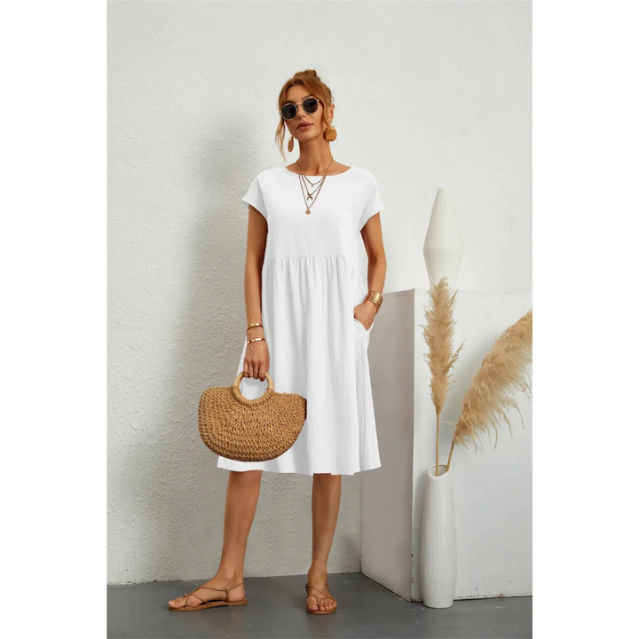 Levoire | Robe d'été mini décontractée pour femmes Blanc