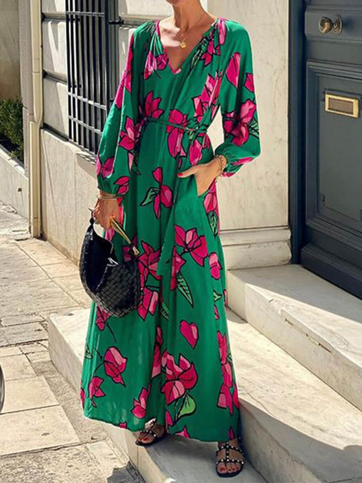 Levoire | Robe Maxi Puff Hihan Pour Femmes Vert