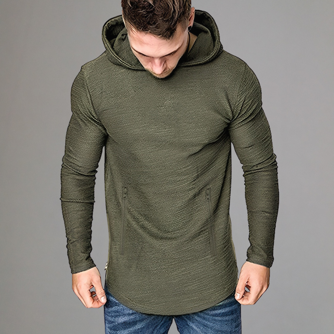 Levoire | Sweatshirt De Sport Pour Hommes Avec Capuche Vert