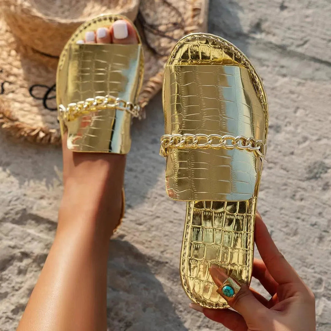 Levoire | Glamour sandales à chaîne – Luxe et style pour l'été !