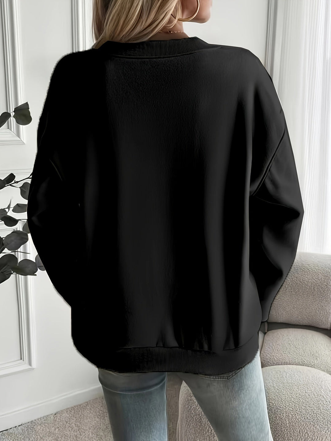 Levoire | Sweatshirt À Col Rond Avec Épaules Tombantes