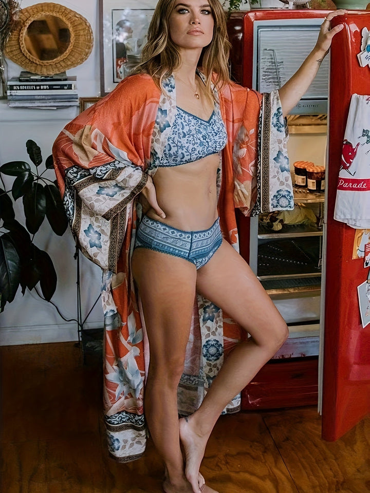 Levoire | Imprimé, Inspiré Du Kimono, Maillot De Bain Élégant