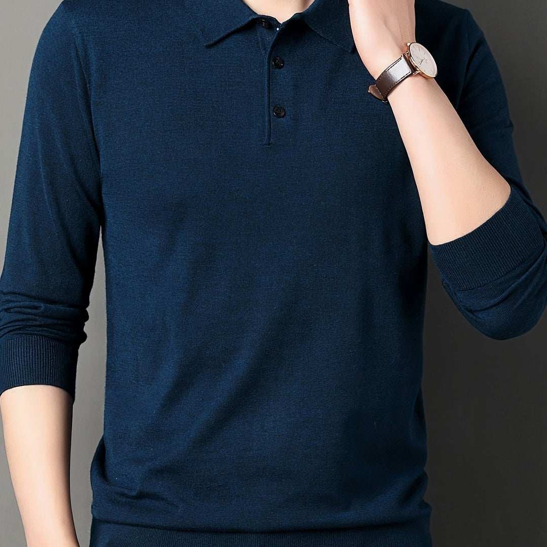 Levoire | Rento Tricoté Pull Homme En Laine Avec Revers Dans Une Couleur Non Combinée