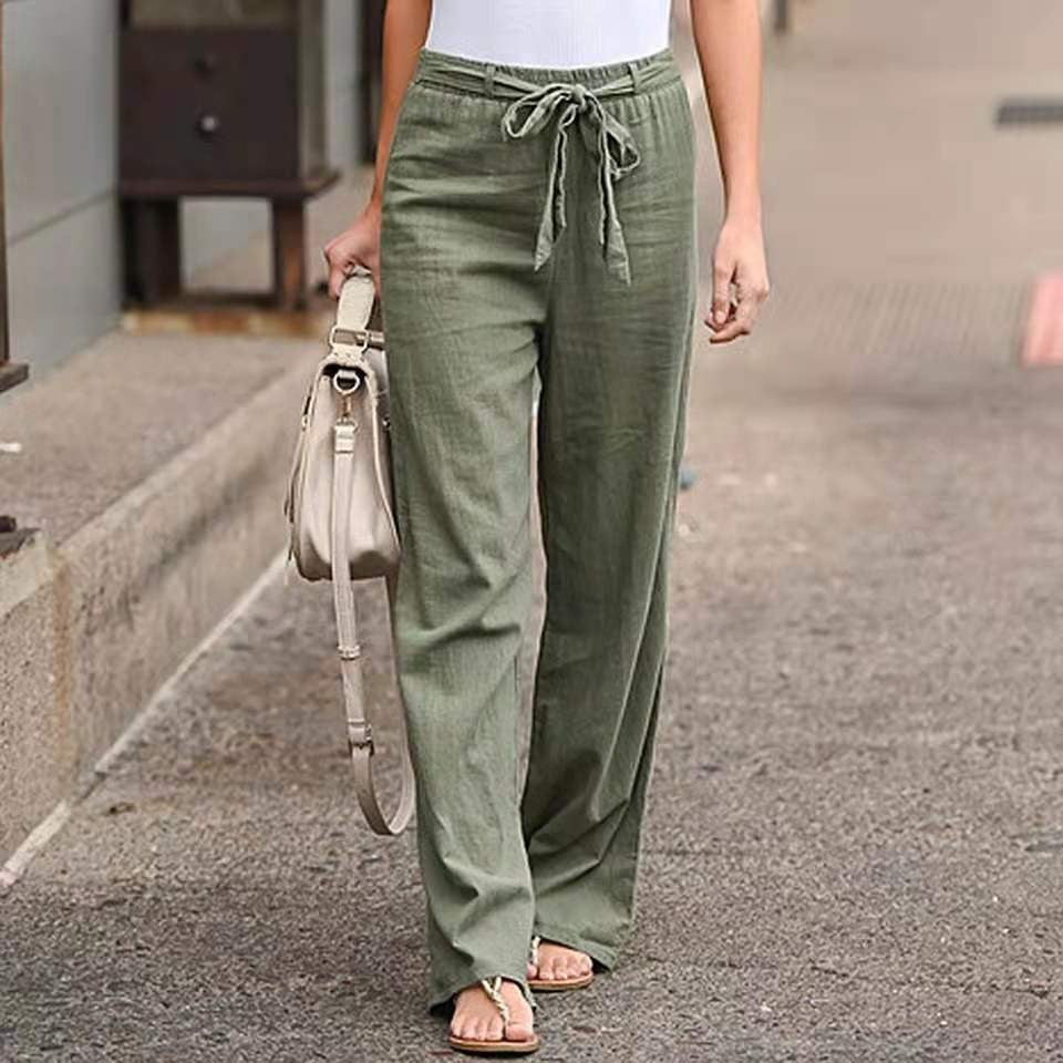Levoire | Pantalons En Coton Pour Femmes Vert
