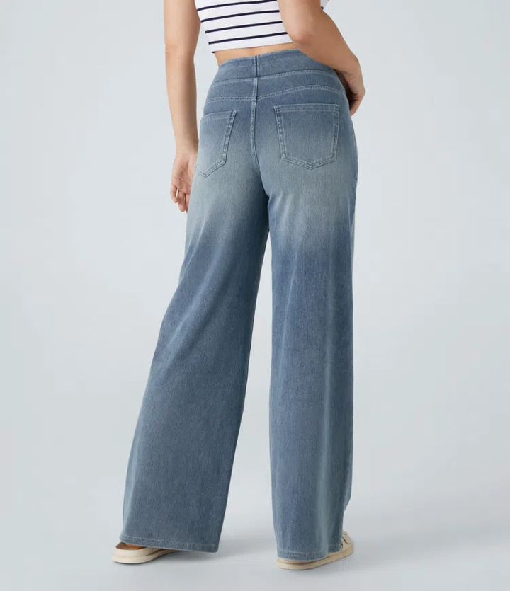 Levoire | Pantalon Denim Stretch Taille Haute Femme