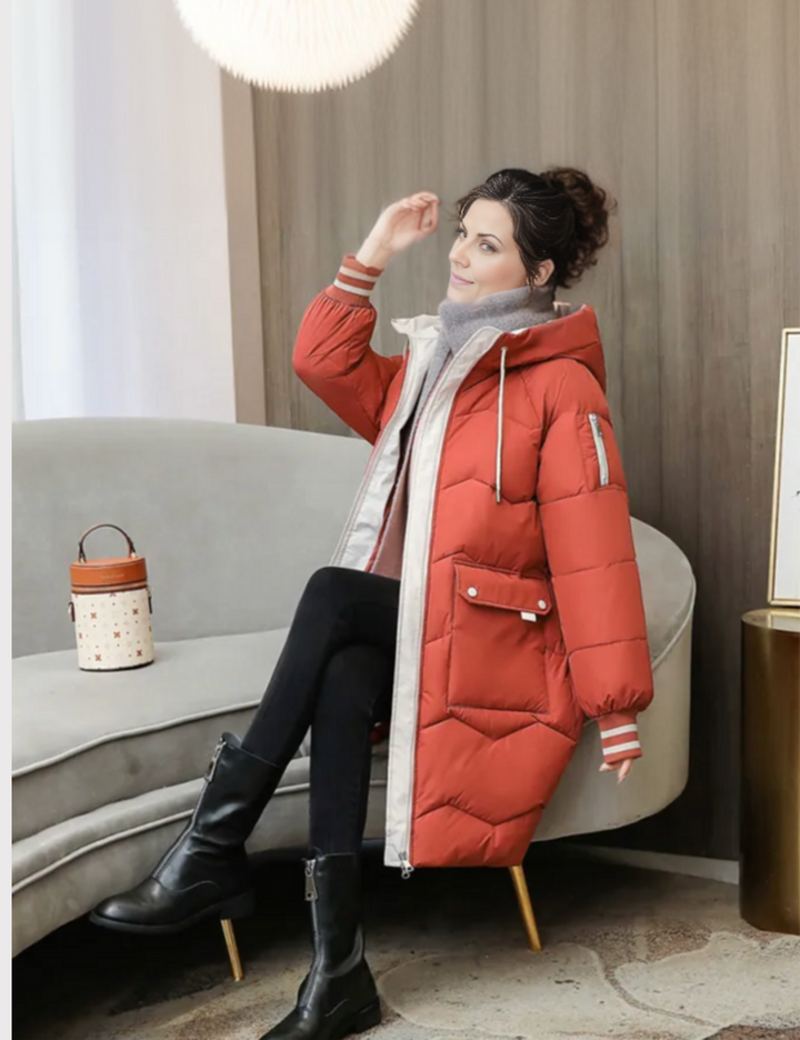 Levoire | Veste À Capuche Longue À Manches Longues Avec Poches Profondes Rot