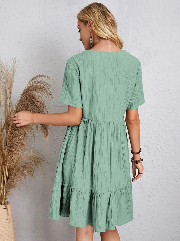 Levoire | Robe D'Été Stylée À Décolleté En V