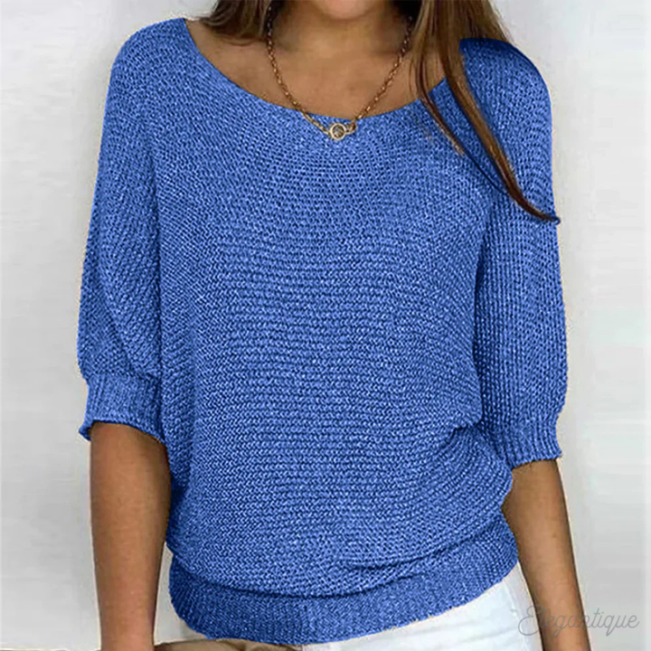 Levoire | Levoire | Pull À Manches Longues En Tricot Pour - Femmes - Élégant Bleu