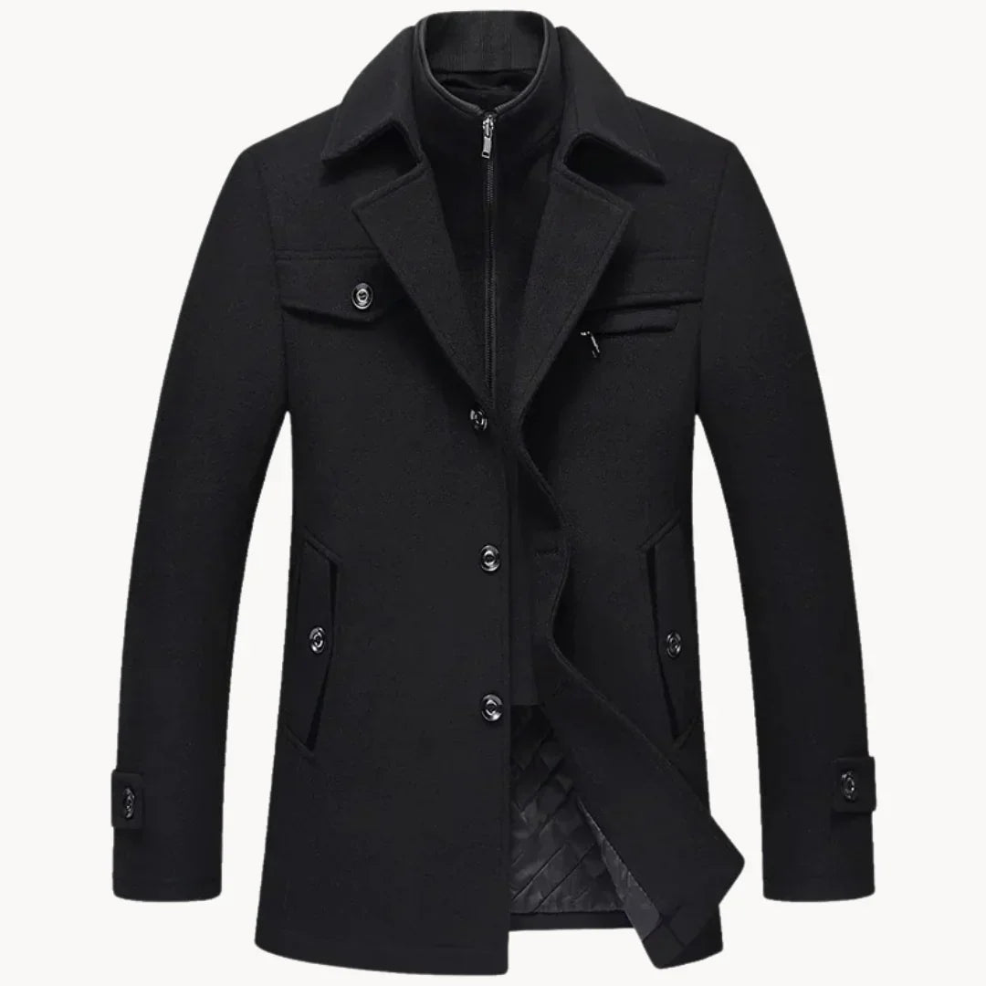 Levoire | Veste En Mélange De Laine Intemporelle Musta