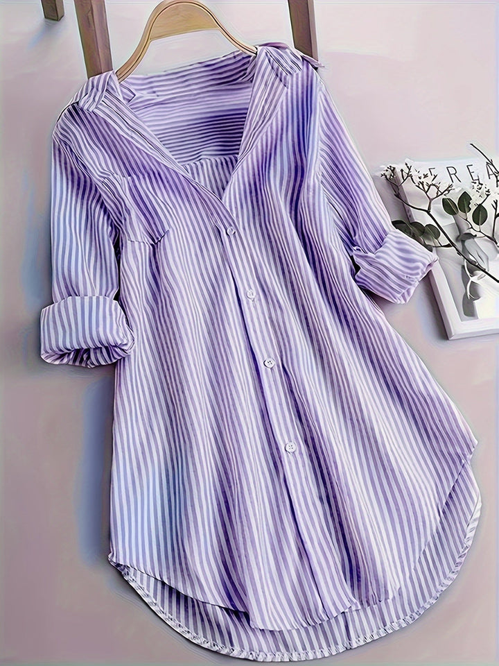 Levoire | Blouse Avec Motif Rayé Lilas