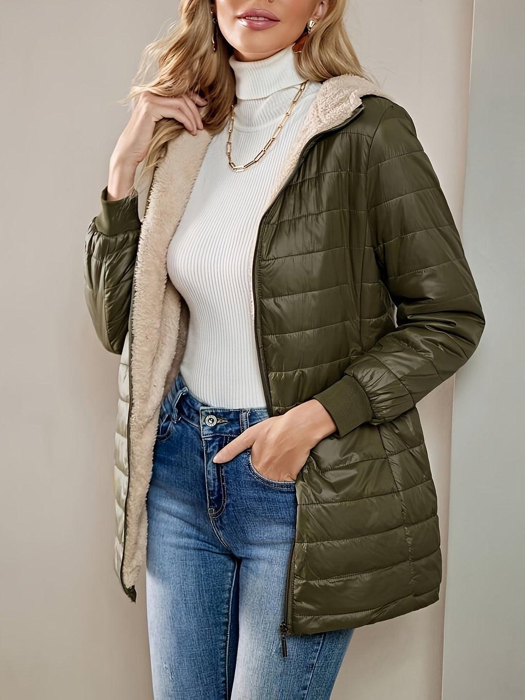 Levoire | Veste Légère En Duvet Vert foncé (Presque épuisé)