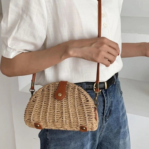 Levoire | Sac En Paille Demi-Ronde