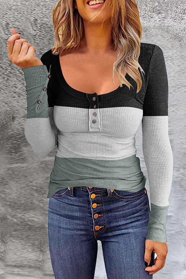 Levoire | Pull À Encolure En U Rayé Vert
