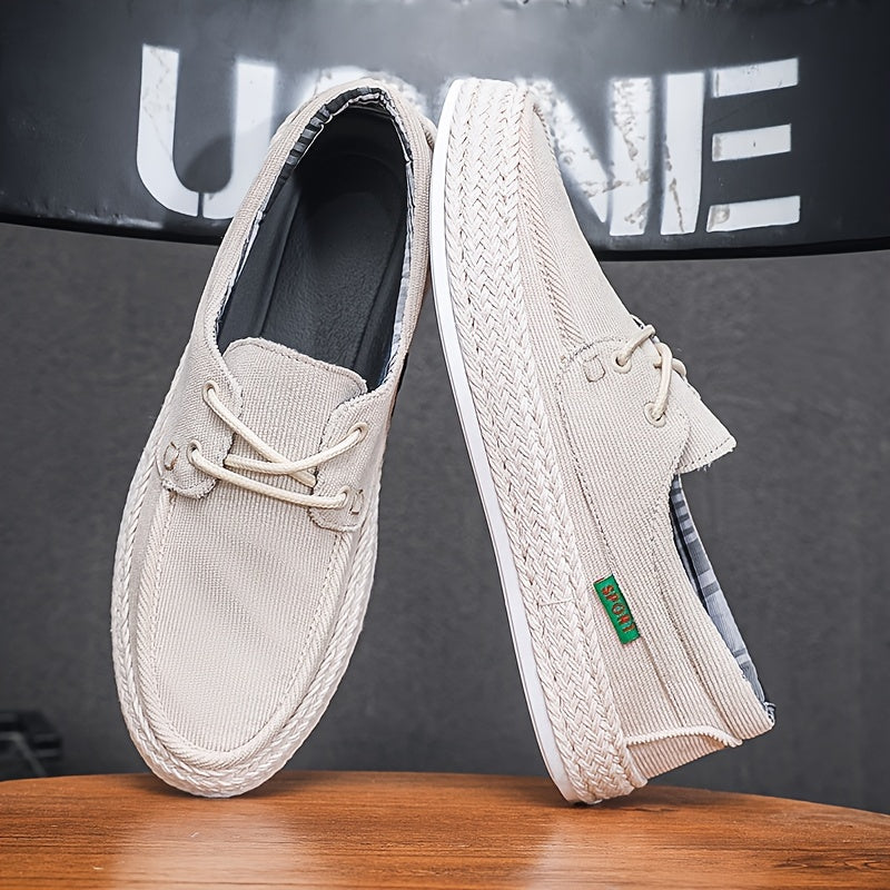 Levoire | Chaussures En Lin Confortables Pour Hommes De Loisirs E033 Beige