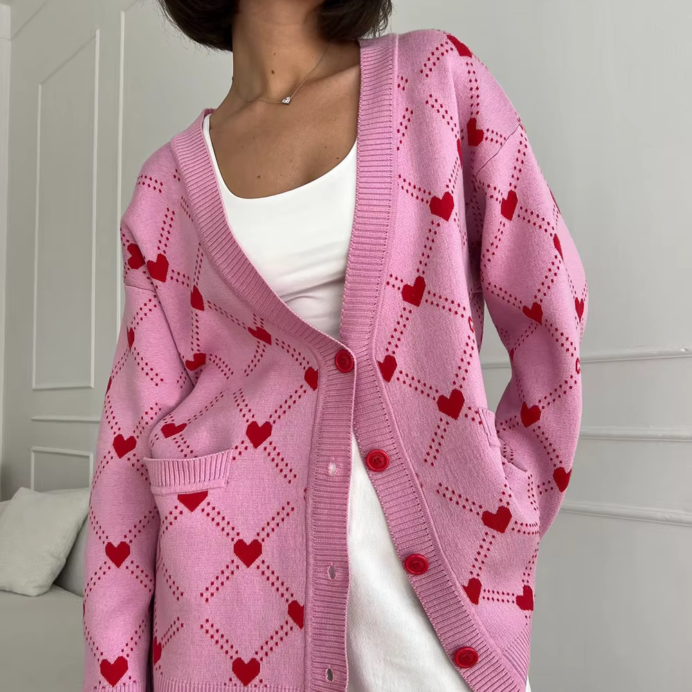 Levoire | Pull-Over En Tricot Confortable Avec Motif En Cœur Pour Un Look Ludique