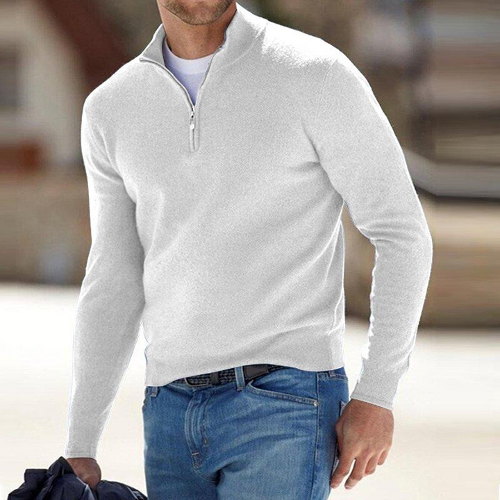 Levoire | Pull À Demi-Zip Blanc