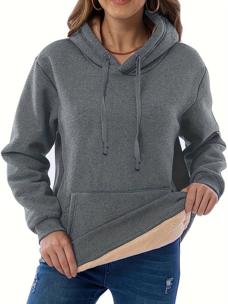 Levoire | Veste En Polaire Douce Avec Capuche Gris