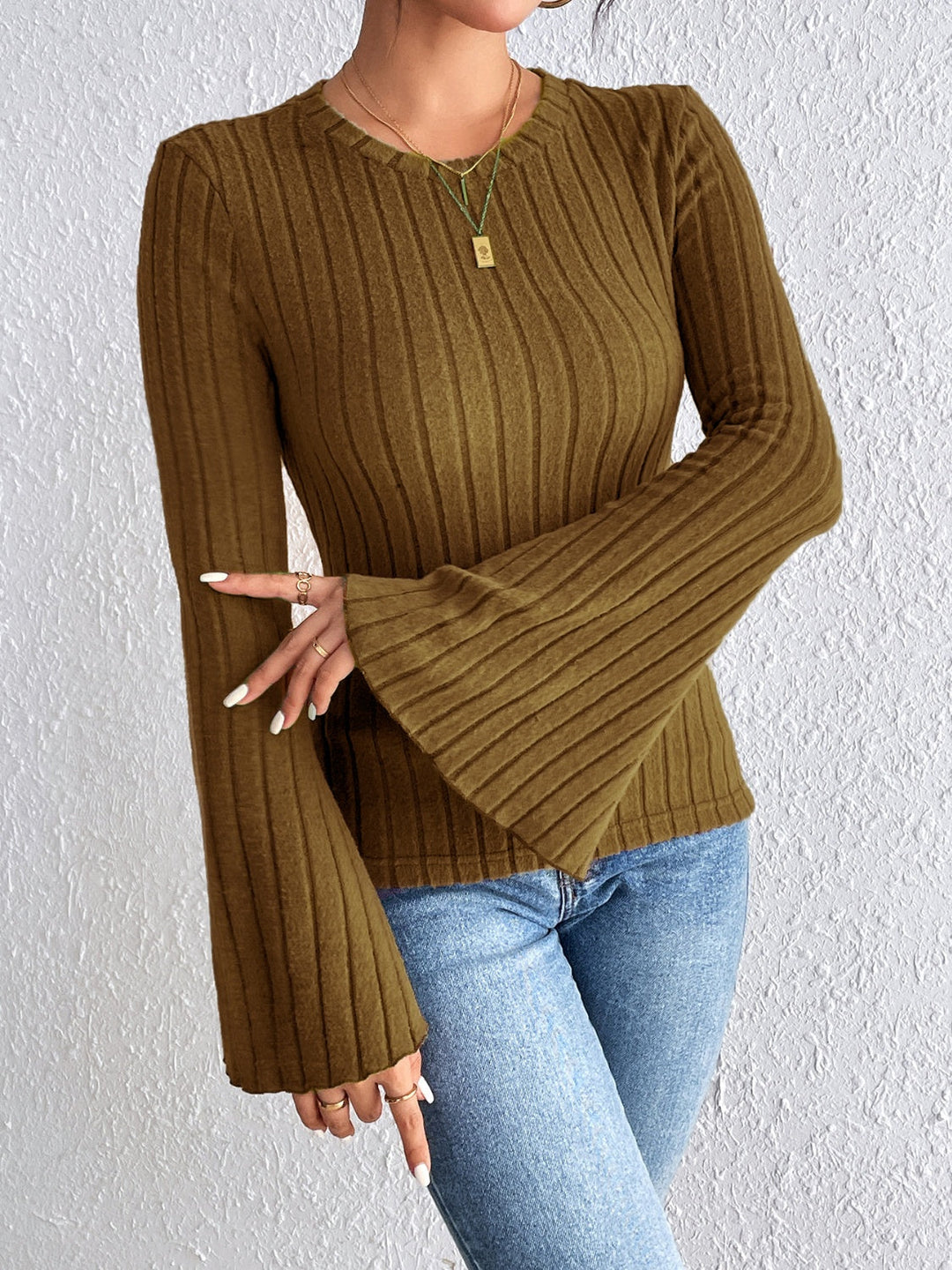 Levoire | Honey Col Rond Flare Sans Manches T-shirt