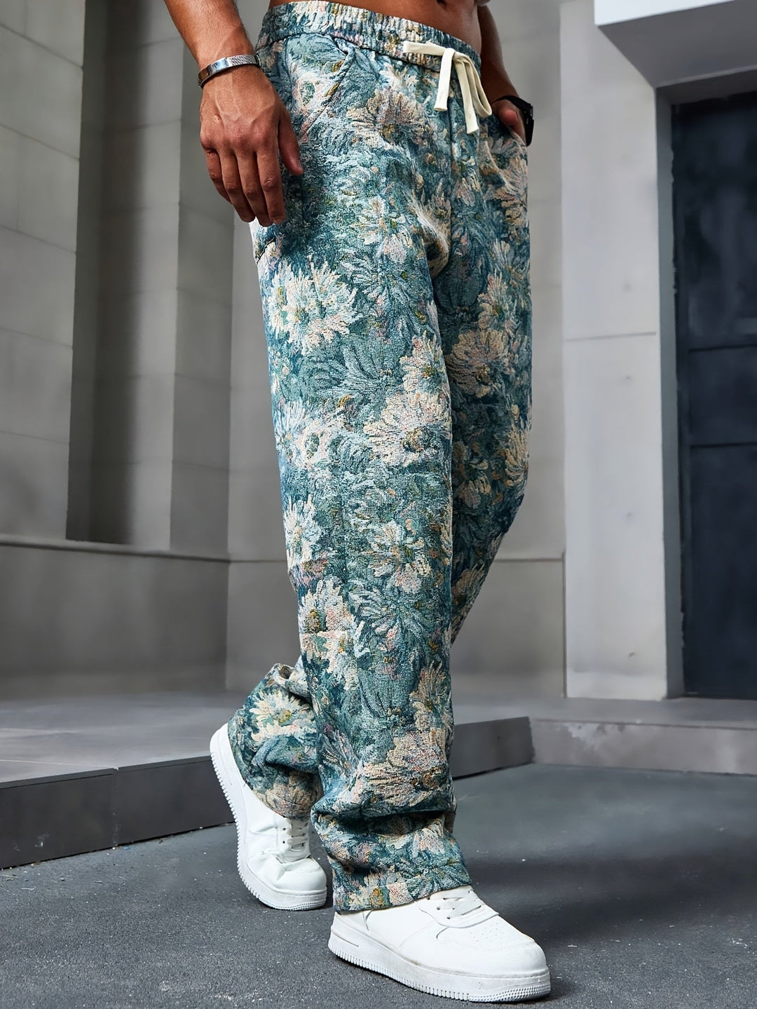 Levoire | Pantalons Décontractés À Cordon Graphique Pour Hommes Multicolore