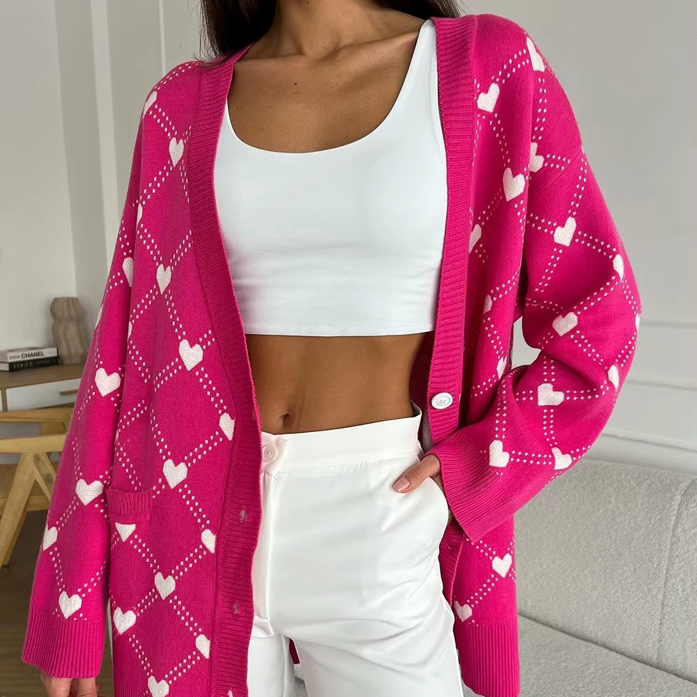 Levoire | Pull-Over En Tricot Confortable Avec Motif En Cœur Pour Un Look Ludique