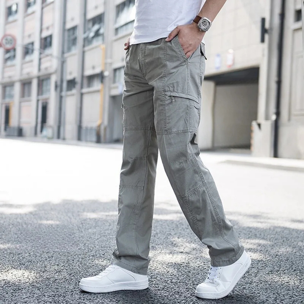 Levoire | Pantalon Cargo Robuste Pour Hommes Gris clair