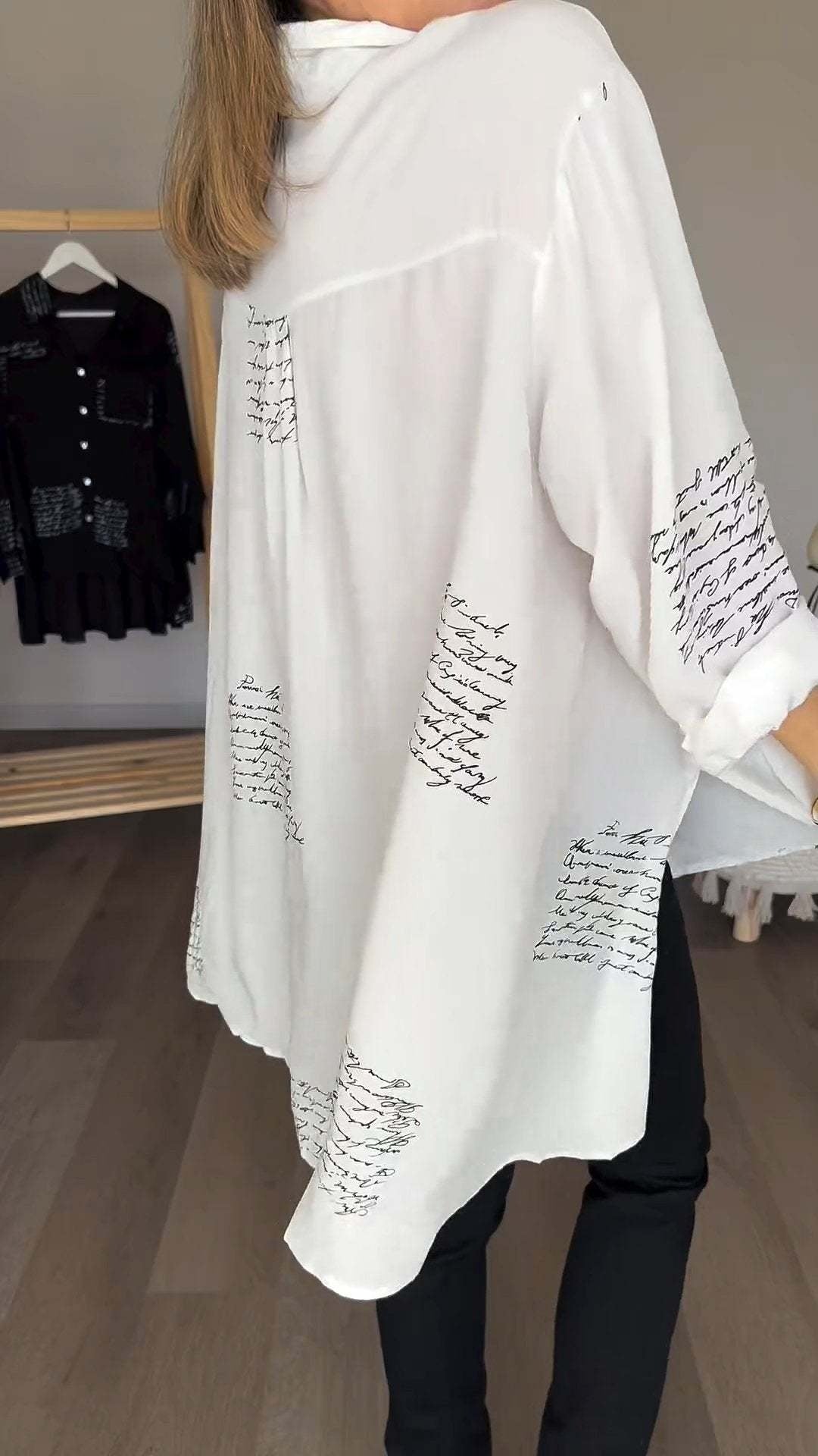 Levoire | Chemise Artistique Avec Imprimé Manuscrit