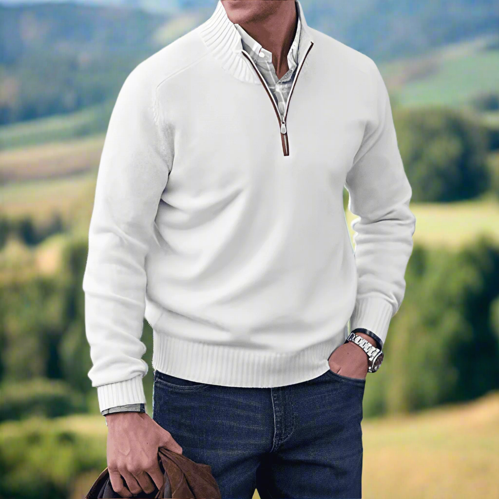 Levoire | Pull Pour Homme Luxueux Et Confortable Blanc