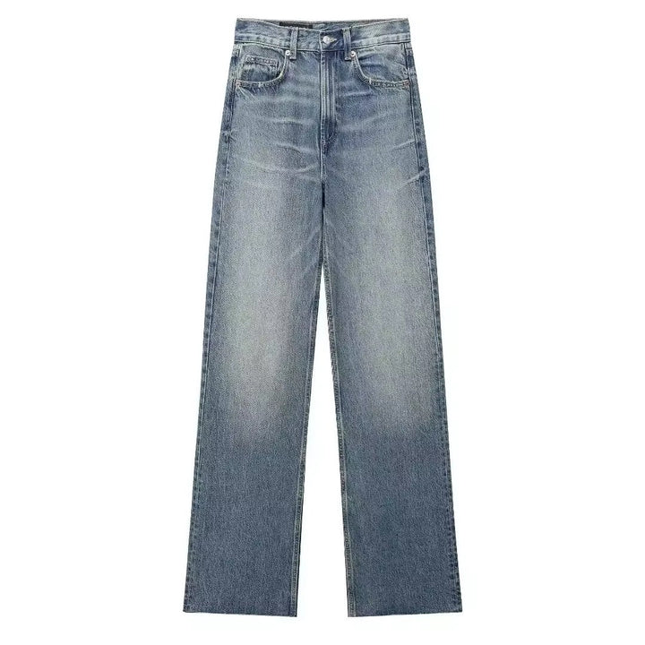 Levoire | Jean Classique Taille Haute Évasée Plus Bleu