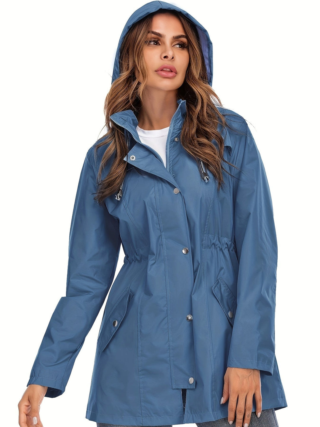 Levoire | Veste Mi-Longue Imperméable Avec Capuche Et Fermeture Éclair